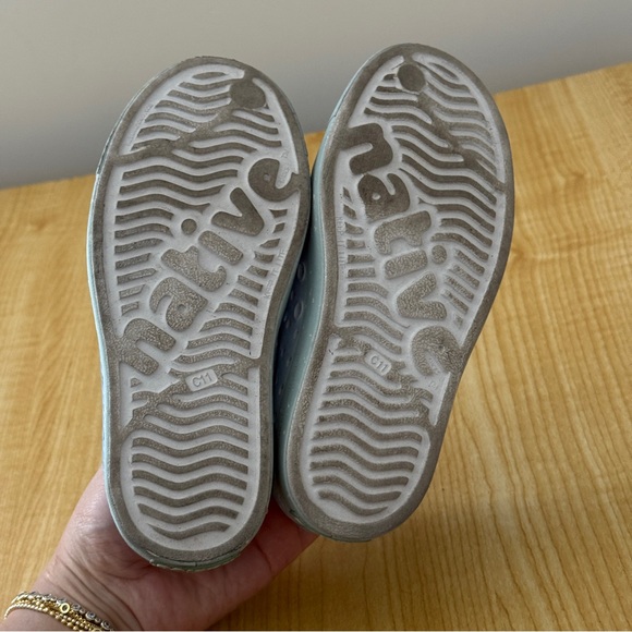 Native Shoes Kids Jefferson Slip-On Blue Marble C11 Lightweight Waterproof - Picture 4 of 4